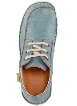 Outlet ELENA EDEN Schnürschuh aus Nappaleder mit Knitter-Struktur JEANS