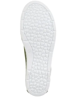 New ELENA EDEN Schnürschuh mit Knitter-Struktur und Zier-Nähten GRÜN