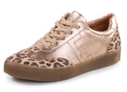 Hot ELENA EDEN Schnür-Sneaker aus genarbtem Nappaleder ALTGOLD-BRAUN