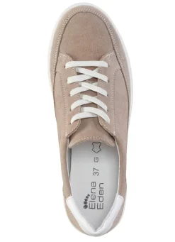 Clearance ELENA EDEN Schnür-Sneaker aus Veloursleder SAND