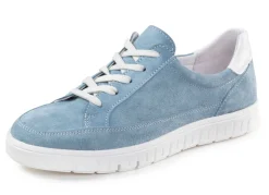 ELENA EDEN Schnür-Sneaker aus Veloursleder BLEU