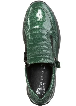 Outlet ELENA EDEN Slipper aus Lackleder GRÜN