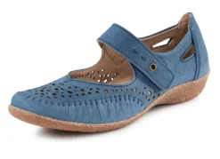 Online ELENA EDEN Slipper aus luftig durchbrochenem Leder JEANS