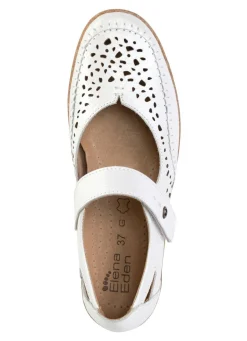 Online ELENA EDEN Slipper aus luftig durchbrochenem Leder WEISS