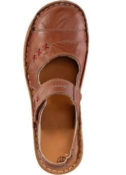 Best ELENA EDEN Slipper aus Nappaleder mit Knitter-Struktur COGNAC
