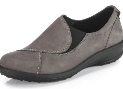 Hot ELENA EDEN Slipper aus Nubukleder GRAU