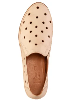 Outlet ELENA EDEN Slipper aus weichem Nappaleder mit Lochungen HELLBEIGE