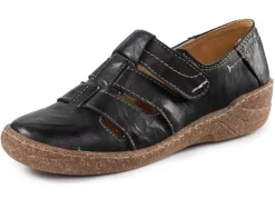 Hot ELENA EDEN Slipper mit Knitter-Struktur SCHWARZ