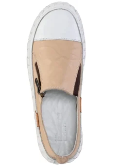 Clearance ELENA EDEN Slipper mit Knitter-Struktur SAND-WEISS