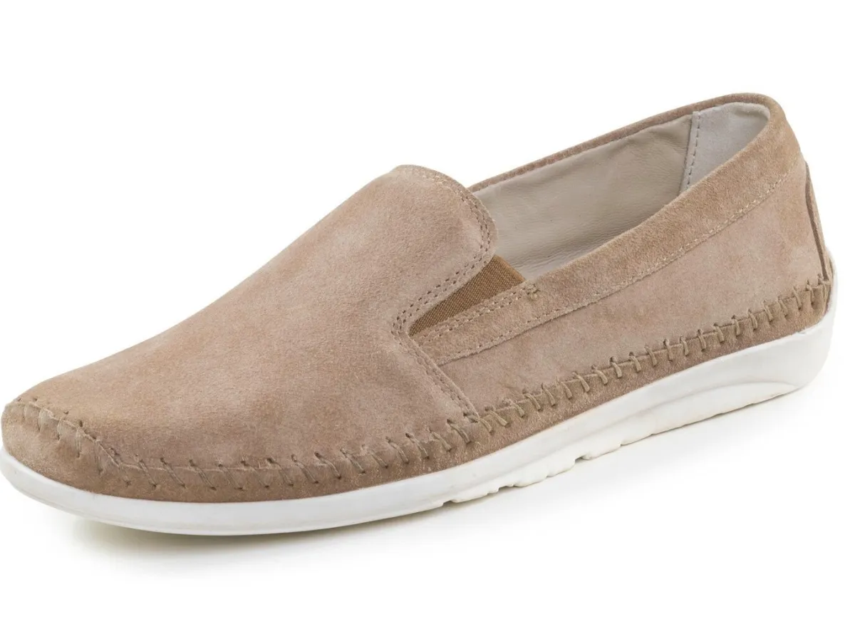 Sale ELENA EDEN Slipper mit seitlichen Gummizügen SANDBEIGE