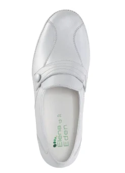 Outlet ELENA EDEN Slipper mit Zier-Knopf und Elastikeinsatz PERLGRAU