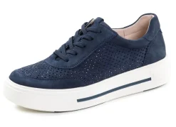 New BADER ELENA EDEN Sneaker aus feinem Veloursleder MARINE