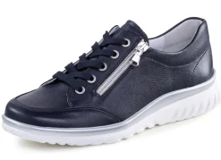 Clearance ELENA EDEN Sneaker aus genarbtem Kalbleder DUNKELBLAU
