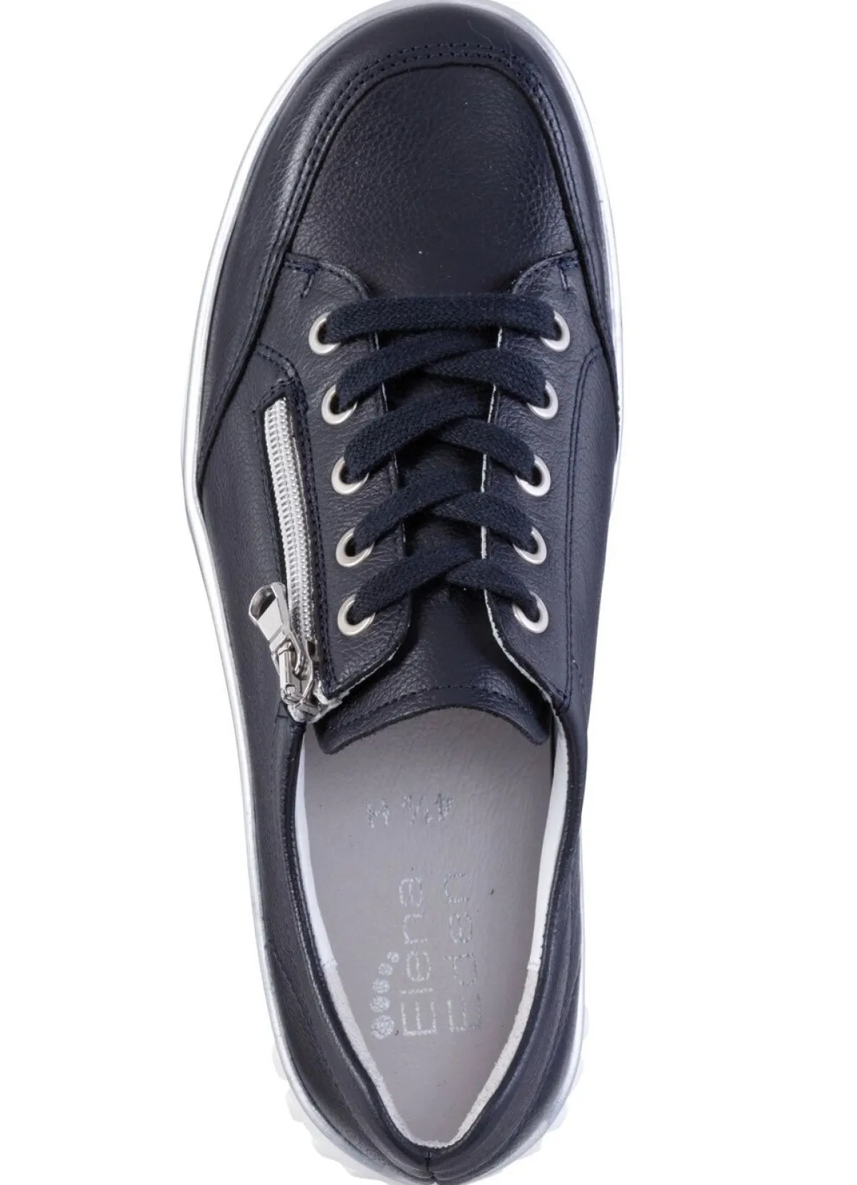 Clearance ELENA EDEN Sneaker aus genarbtem Kalbleder DUNKELBLAU