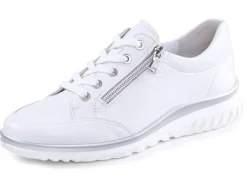 Clearance ELENA EDEN Sneaker aus genarbtem Kalbleder WEISS