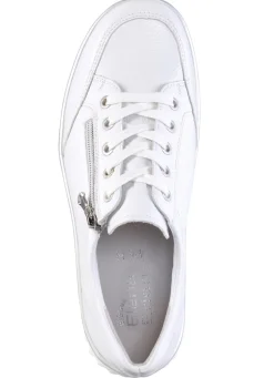Clearance ELENA EDEN Sneaker aus genarbtem Kalbleder WEISS