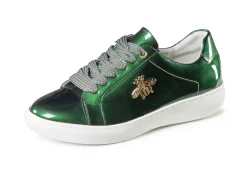 Best BADER ELENA EDEN Sneaker aus Lackleder mit edlem Metallschmuck DUNKELGRÜN