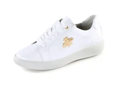 BADER ELENA EDEN Sneaker aus Lackleder mit edlem Metallschmuck WEISS