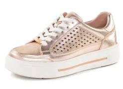 Outlet ELENA EDEN Sneaker aus Nappaleder mit luftiger Perforation GOLD