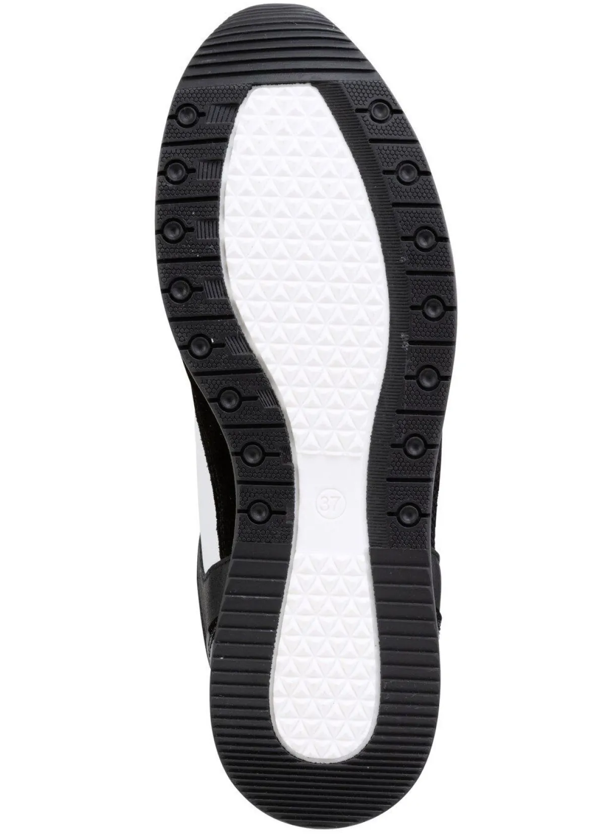 ELENA EDEN Sneaker aus Nappa-und Veloursleder SCHWARZ-WEISS