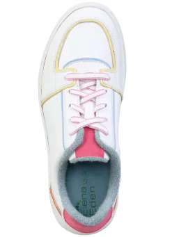 ELENA EDEN Sneaker aus Nappaleder WEISS-BUNT
