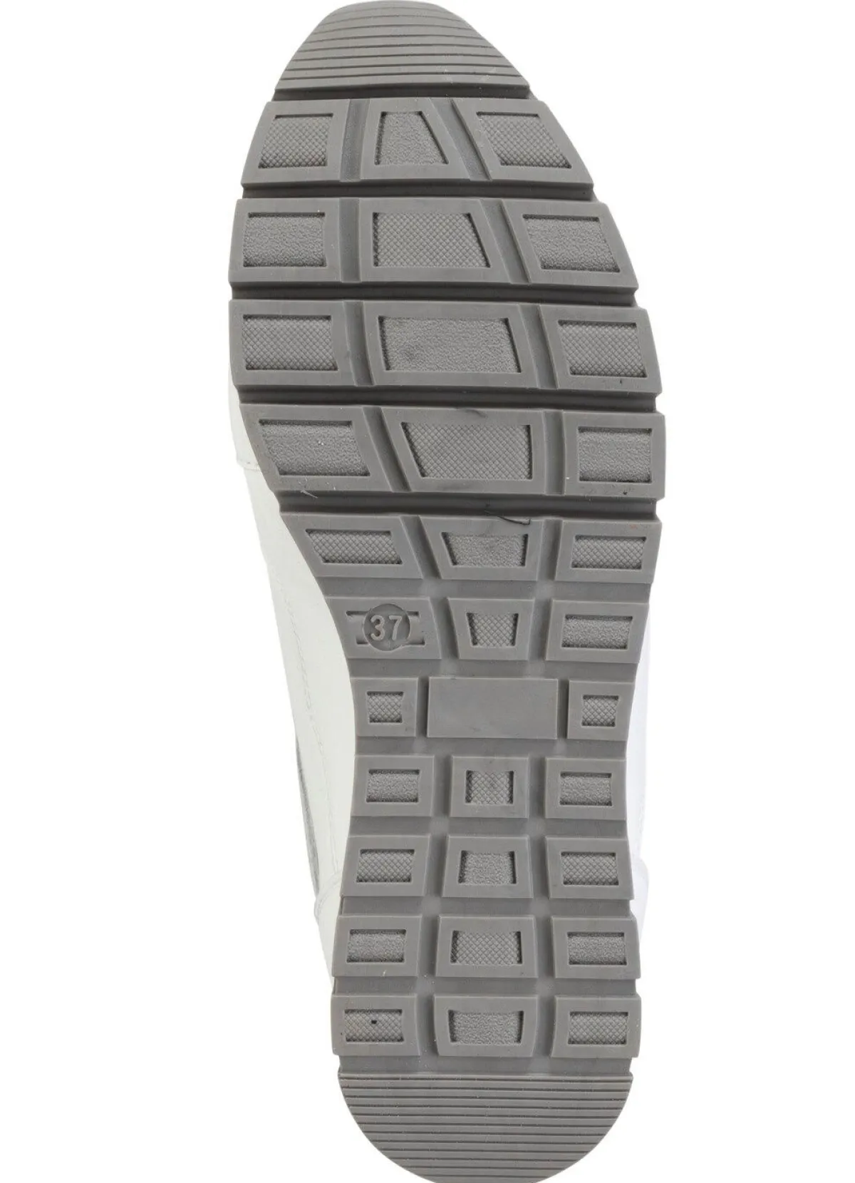 Clearance ELENA EDEN Sneaker aus Nappaleder und silbergrau geprägtem Veloursleder WEISS