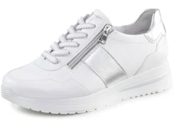 Online ELENA EDEN Sneaker aus Nappaleder WEISS-SILBER