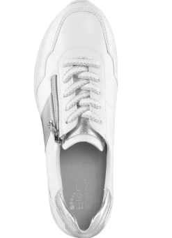 Online ELENA EDEN Sneaker aus Nappaleder WEISS-SILBER