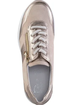 Outlet ELENA EDEN Sneaker aus Nappaleder MATTGOLD-BEIGE