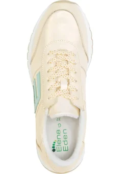 Outlet ELENA EDEN Sneaker aus schimmerndem Nappaleder CHAMPAGNER