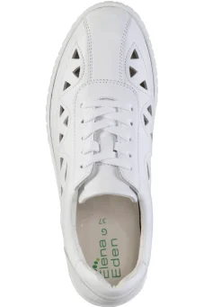 Hot ELENA EDEN Sneaker aus Veloursleder WEISS