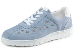 Discount ELENA EDEN Sneaker aus Veloursleder LAVENDEL-WEISS