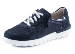 Outlet ELENA EDEN Sneaker aus Veloursleder und luftigem Textilmaterial MARINE