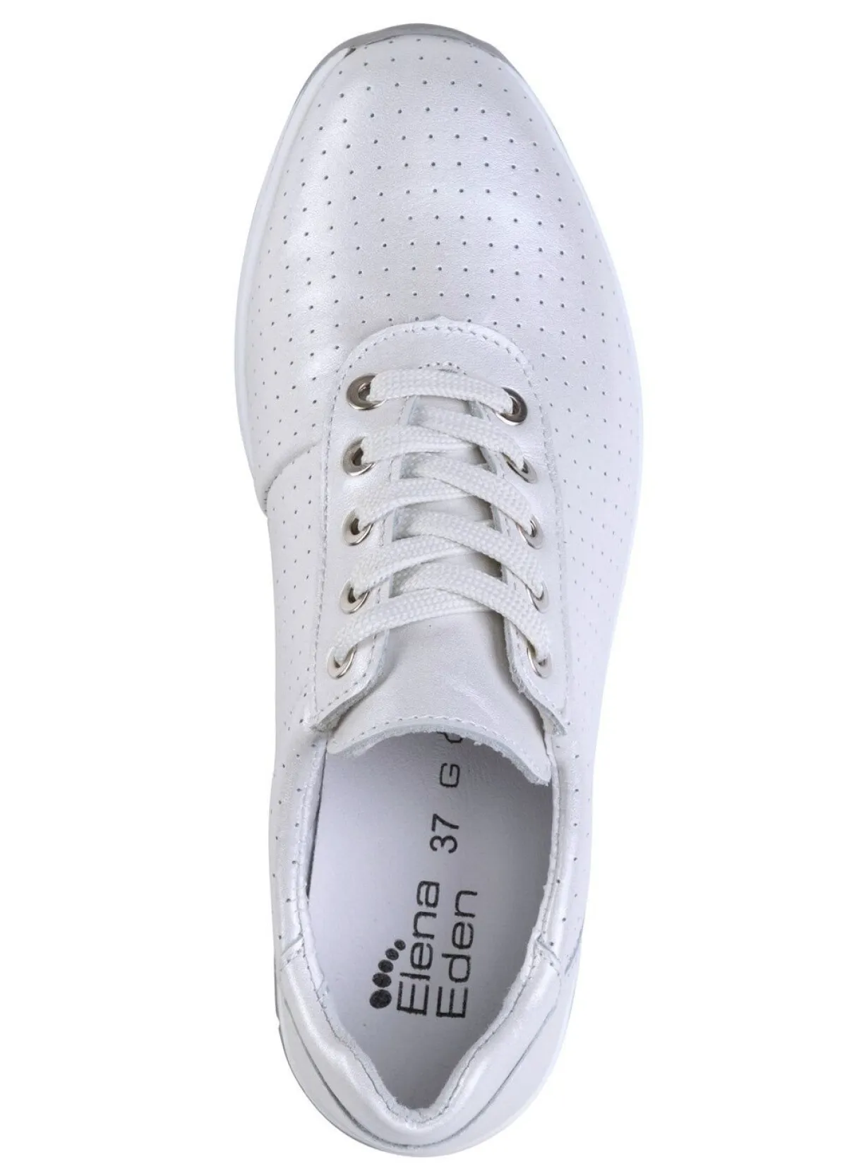 New ELENA EDEN Sneaker mit Zierperforation PERLWEISS