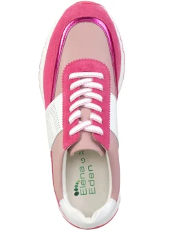 Discount ELENA EDEN Sneaker mit Zier-Perforation PINK-WEISS