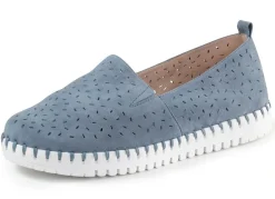Outlet ELENA EDEN , sommerliche Damen-Slipper, Weite H, mit herausnehmbarem Fußbett JEANS