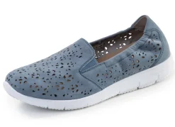 New ELENA EDEN , sommerliche Damen-Slipper, Weite G, mit herausnehmbarem Fußbett JEANS