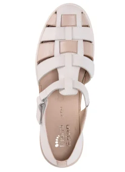 Sale ELENA EDEN , sommerliche Damen-Slipper, Weite H, mit herausnehmbarem Fußbett ECRU-BEIGE