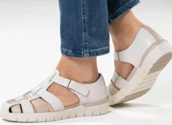 Sale ELENA EDEN , sommerliche Damen-Slipper, Weite H, mit herausnehmbarem Fußbett ECRU-BEIGE
