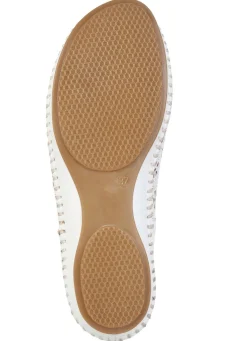 ELENA EDEN , sommerliche Damen-Clogs, Weite G, aus Leder WEISS