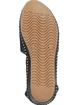 Clearance ELENA EDEN , sommerliche Damen-Sandaletten, mit verstellbarer Schließe SCHWARZ-NATURBRAUN