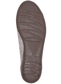 ELENA EDEN , sommerliche Damen-Ballerinas, Weite G, mit herausnehmbarem Fußbett TAUPE