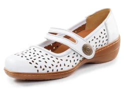 ELENA EDEN , sommerliche Damen-Spangenschuhe, Weite H, mit herausnehmbarem Fußbett WEISS