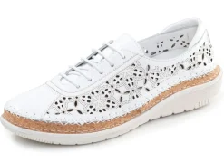 Sale ELENA EDEN , sommerliche Damen-Schnürschuhe, Weite H, mit herausnehmbarem Fußbett WEISS