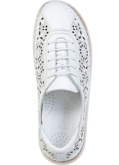 Sale ELENA EDEN , sommerliche Damen-Schnürschuhe, Weite H, mit herausnehmbarem Fußbett WEISS