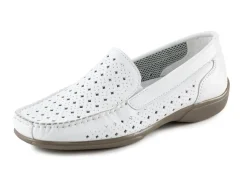 Best BADER ELENA EDEN, sommerliche Damen-Slipper, Weite H, mit herausnehmbarem Fußbett WEISS