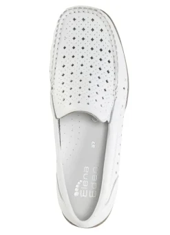 Best BADER ELENA EDEN, sommerliche Damen-Slipper, Weite H, mit herausnehmbarem Fußbett WEISS
