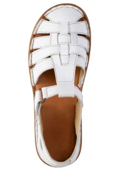 New ELENA EDEN , sommerliche Damen-Slipper, Weite G, mit Klettspange WEISS