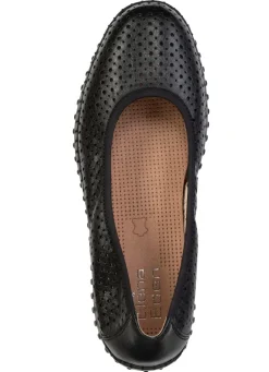 New ELENA EDEN , sommerliche Damen-Ballerinas, Weite G, mit herausnehmbarem Fußbett SCHWARZ