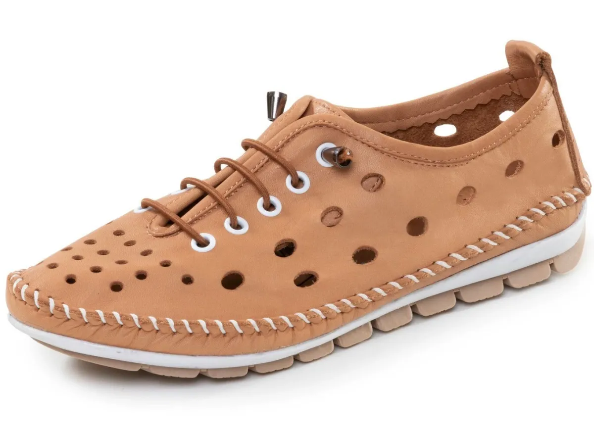 Sale ELENA EDEN , sommerliche Damen-Slipper, Weite G, mit herausnehmbarem Fußbett CAMEL